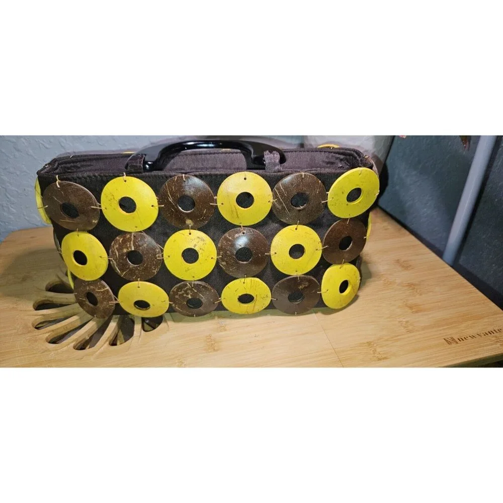Lot Of 2Purse Wooden‎ clutch Geometric Design